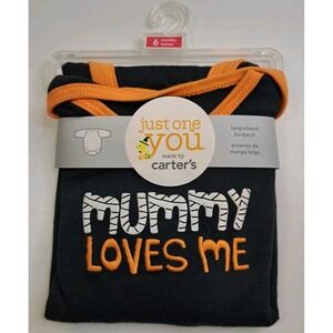 NWT‎ NEW Halloween Bodysuit Just One You Baby 6 Months "Mummy Loves Me" LS